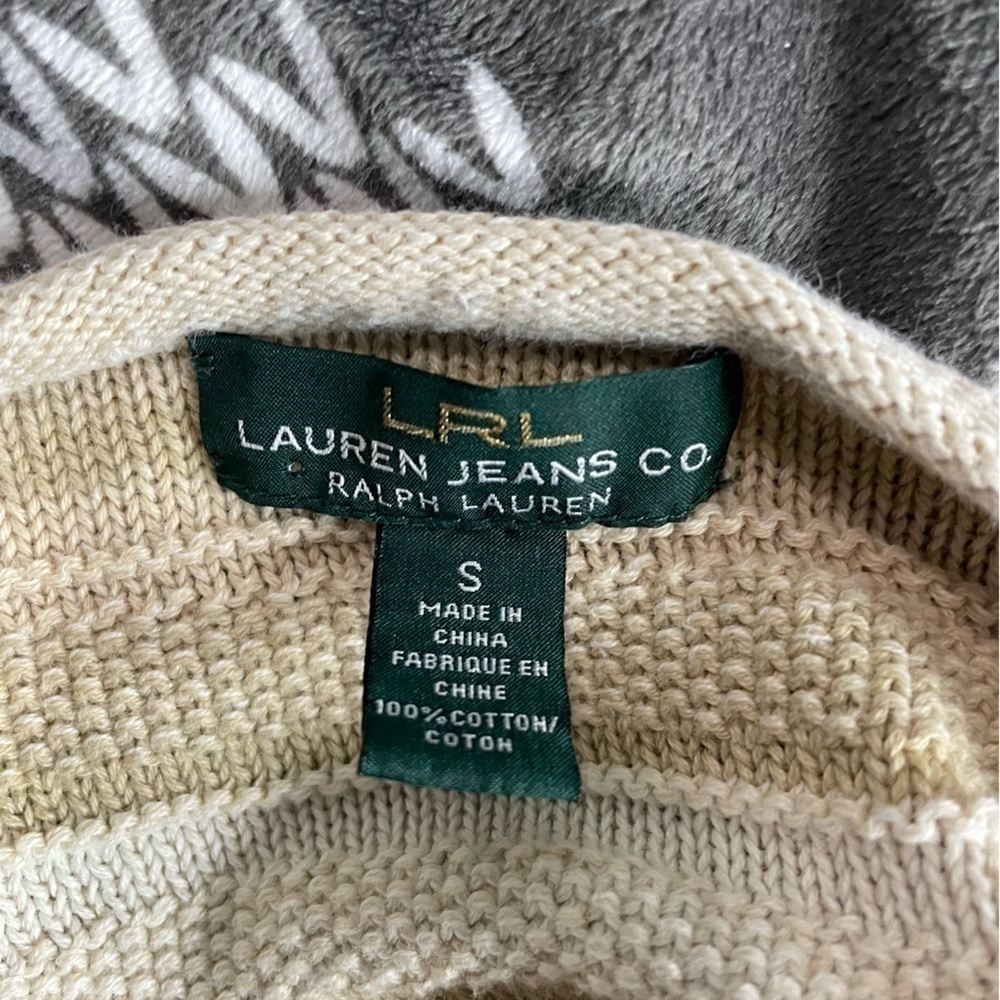 Lauren Jeans Co Ralph Lauren Vintage Y2K Lace Up Pullover Cotton Knit Top Small - Picture 3 of 7